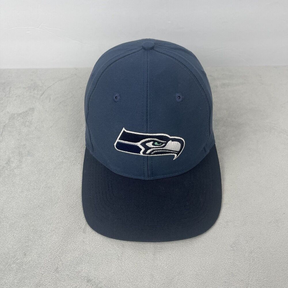 Seattle Seahawks Hat Cap Fitted Mens Blue NFL Football Sports Fan